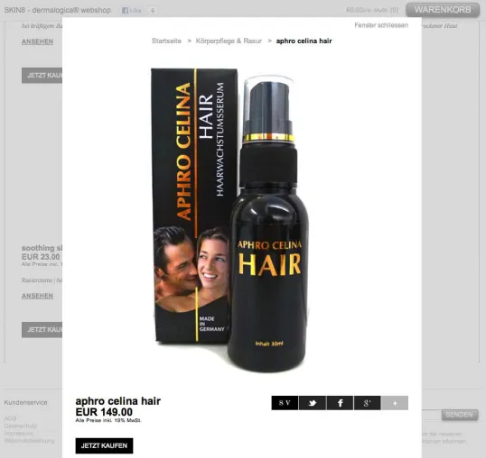 Aphro Celina Hair – die revolutionäre Lösung bei hormonellen Haarausfall Bild: Aphro Celina Hair – die revolutionäre Lösung bei hormonellen Haarausfall