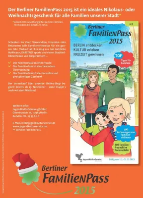 Bild: Aufatmen für den Nikolaus – Online-Vorverkauf vom neuen Berliner FamilienPass 2015 gestartet