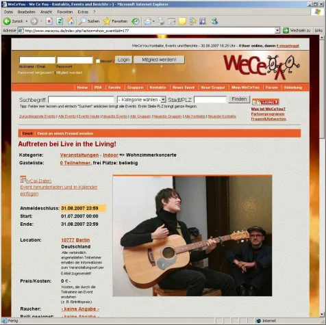 Bild: Wohnzimmerkonzerte von Live In The Living auf WeCeYou