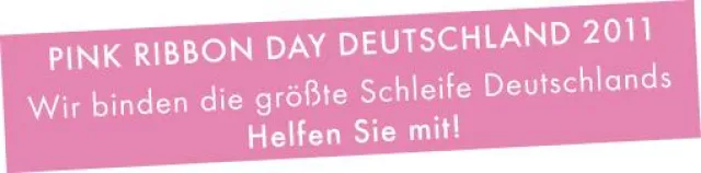 Bild: Gemeinsam errichten wir das größte „Pink Ribbon“ in Deutschland!