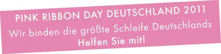 Bild: Gemeinsam errichten wir das größte „Pink Ribbon“ in Deutschland!