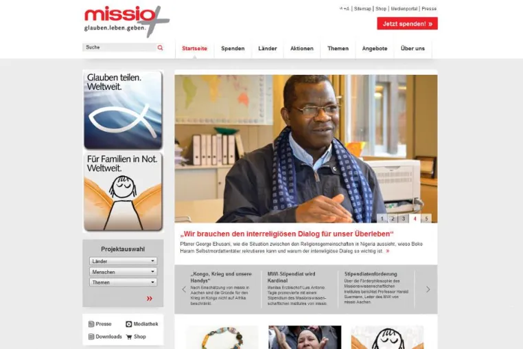 Bild: Internetagentur kernpunkt GmbH realisiert neue Website für das Hilfswerk missio