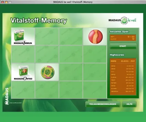 Bild: Madaus startet Online-Gewinnspiel: Madaus be well Vitalstoff-Memory