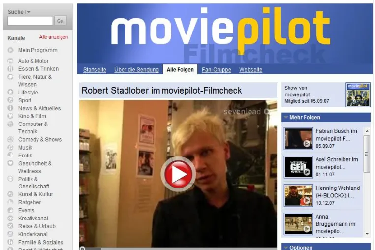Bild: Aktuelle Filmtipps bei sevenload mit deutschem Star