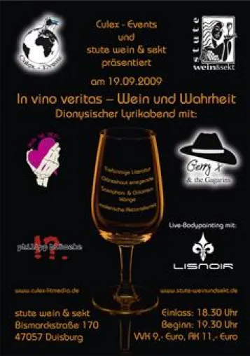 Bild: In vino veritas – Wein und Wahrheit am 19.09.09 in Duisburg