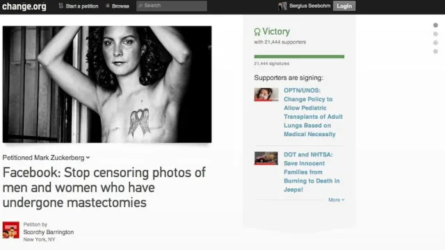 Bild: Brustkrebsaktivistinnen gewinnen Kampf gegen Facebook um Mastektomie-Bilder