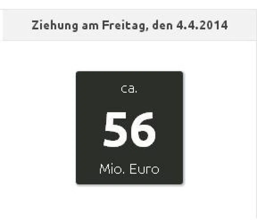 56 Millionen gibt es im Eurojackpot zu gewinnen