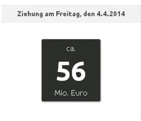 Bild: Der Eurojackpot steigt auf 56 Millionen Euro