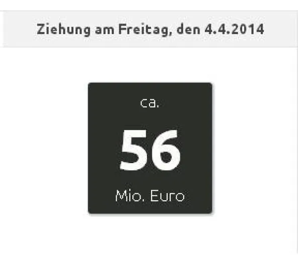 Bild: Der Eurojackpot steigt auf 56 Millionen Euro