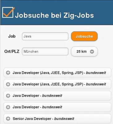 Bild: AnySearch Limited: Zig-Jobs.de mobile in der Testphase
