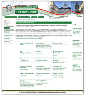 Bild: Das Handwerker- und Firmenverzeichnis Portal Handwerk Rosenheim ist online
