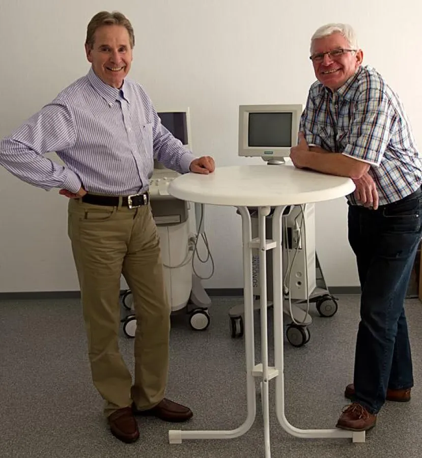 Erwin Fischer und Heinz Senger: 30 Jahre Erfahrung in medizinischer Ultraschalltechnik.