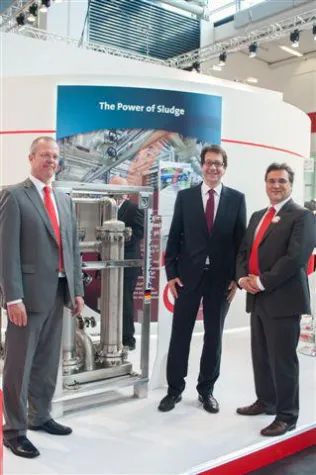 Bild: Umweltminister am Berkefeld-Messestand auf der IFAT