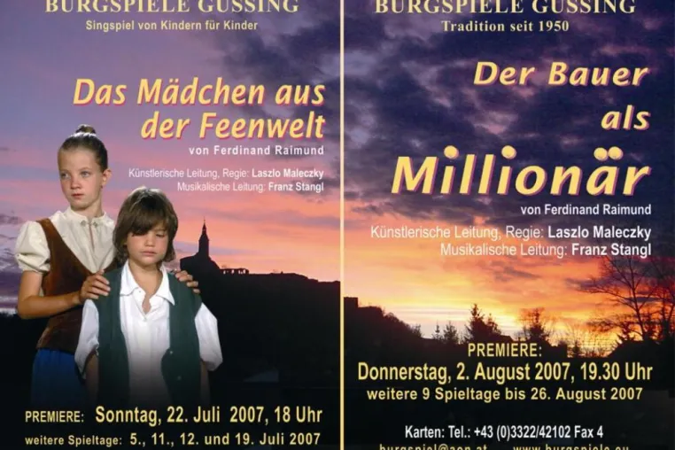 Bild: GÜSSINGER TAFELRUNDE 2007: Themenkreis \"Der Bauer als Millionär“ von Ferdinand Raimund