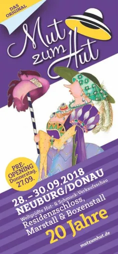 Mit Schirmherr Fritz Wepper im September in Neuburg/Donau: 20 Jahre „Mut zum Hut“ – „schmuck durch Schmuck“ – Die weltgrößte Verkaufsschau für Hüte feiert Jubiläum! Bild: Mit Schirmherr Fritz Wepper im September in Neuburg/Donau: 20 Jahre „Mut zum Hut“ – „schmuck durch Schmuck“ – Die weltgrößte Verkaufsschau für Hüte feiert Jubiläum!
