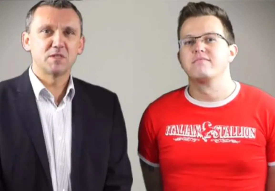 1. Bürgermeister Ludwig Wahl und Abnehm-Coach Fabian Prell