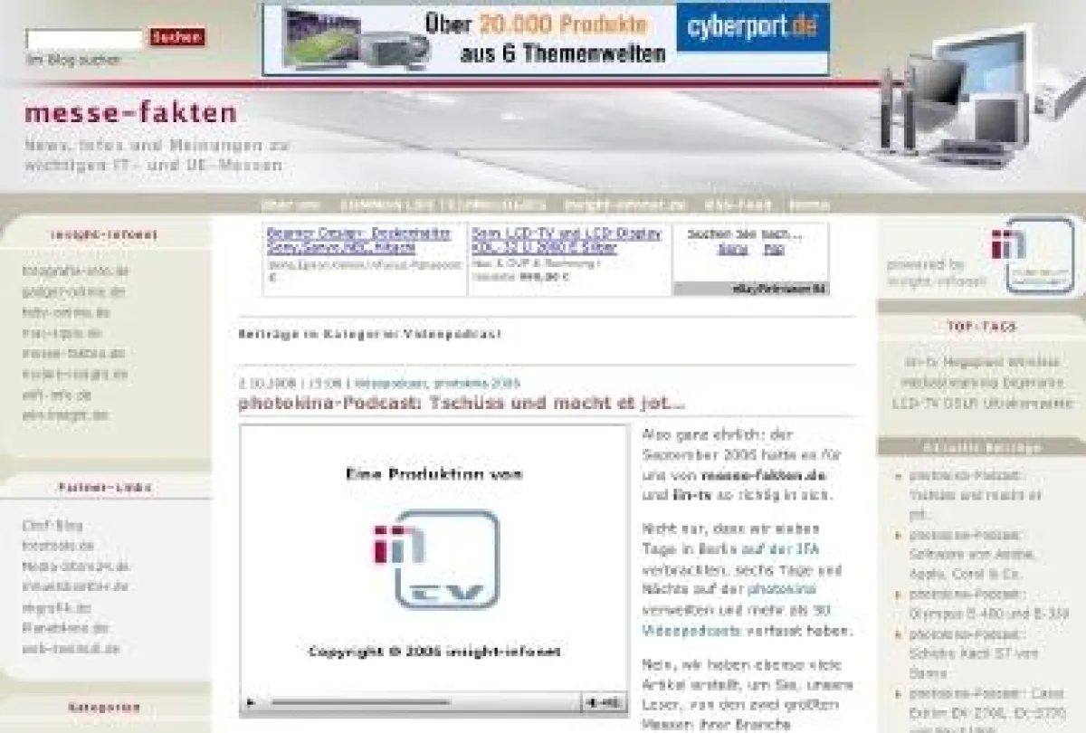 Mit iin-tv betreibtg insight-infonet Berichterstattung im Videopodcast-Format: informativ, unterhaltsam, anders