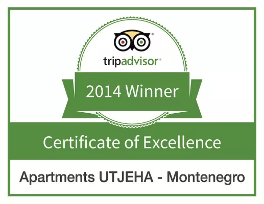 Bild: Apartments in Montenegro ausgezeichnet von TripAdvisor mit dem "Zertifikat für Exzellenz 2014"
