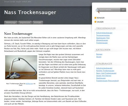Neue Ideenquelle für Nass Trockensauger im Internet Bild: Neue Ideenquelle für Nass Trockensauger im Internet