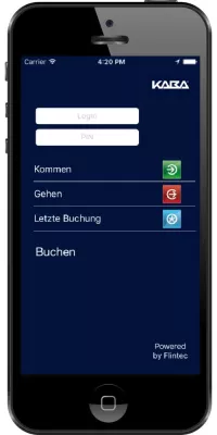 Bild: Mobile Zeiterfassung mit der Flintec Native iOS App