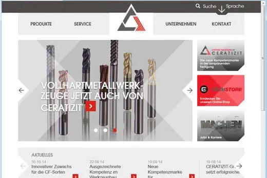 Erfolgreicher Einsatz von crossbase API-Server und Webservices für den Relaunch der Ceratizit-Website Bild: Erfolgreicher Einsatz von crossbase API-Server und Webservices für den Relaunch der Ceratizit-Website
