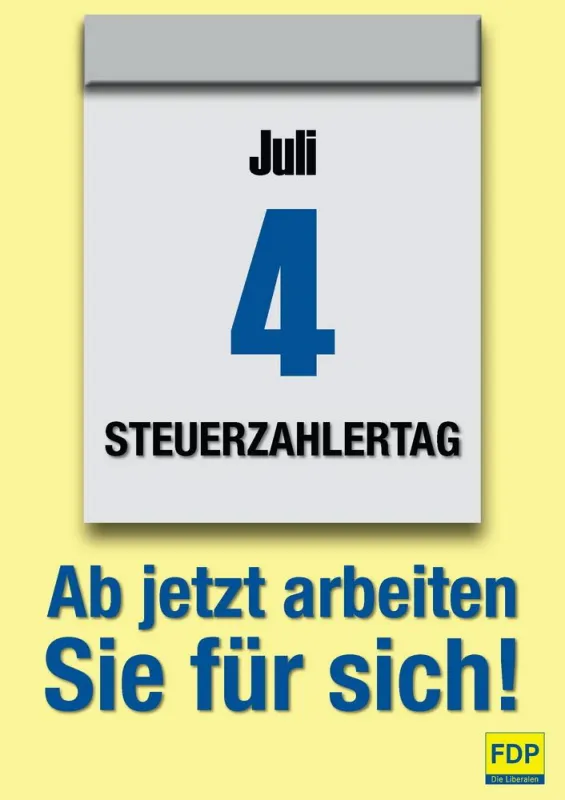 Erstmals seit Jahren ist Steuerzahlertag schon Anfang Juli.