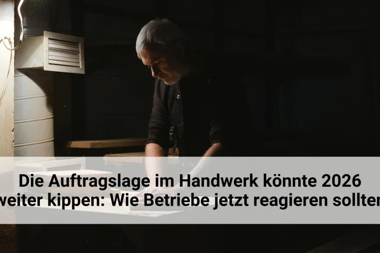 Bild: Die Auftragslage im Handwerk könnte 2026 weiter kippen: Wie Betriebe jetzt reagieren sollten