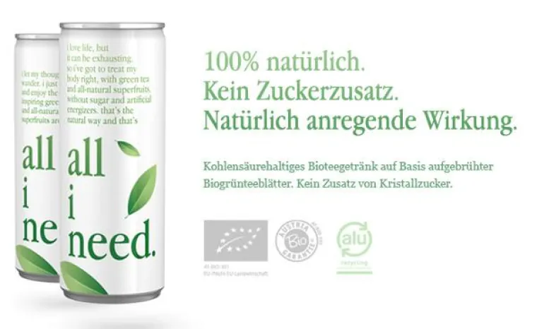 Bild: Eistee war gestern: Neuer Bio-Grüntee-Drink ALL I NEED stellt Konkurrenz kalt