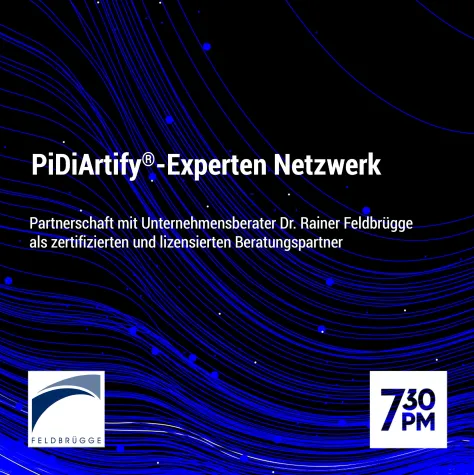 Partnerschaft von 730pm mit dem Unternehmensberater Dr. Rainer Feldbrügge – PiDiArtify®- Experten-Netzwerk Bild: Partnerschaft von 730pm mit dem Unternehmensberater Dr. Rainer Feldbrügge – PiDiArtify®- Experten-Netzwerk