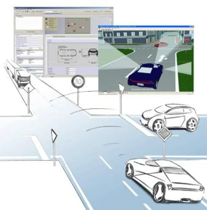 DYNA4 Driver Assistance, Szenarieneditor, 3D-Animation