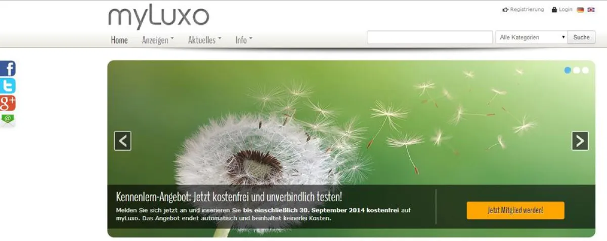 Onlinemarktplatz myLuxo.de