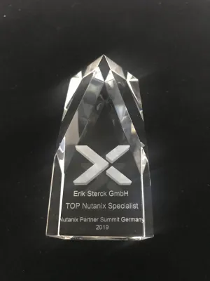 Bild: Nutanix zeichnet die Erik Sterck GmbH als „TOP Specialist“ aus