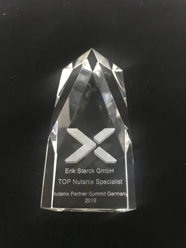 Bild: Nutanix zeichnet die Erik Sterck GmbH als „TOP Specialist“ aus