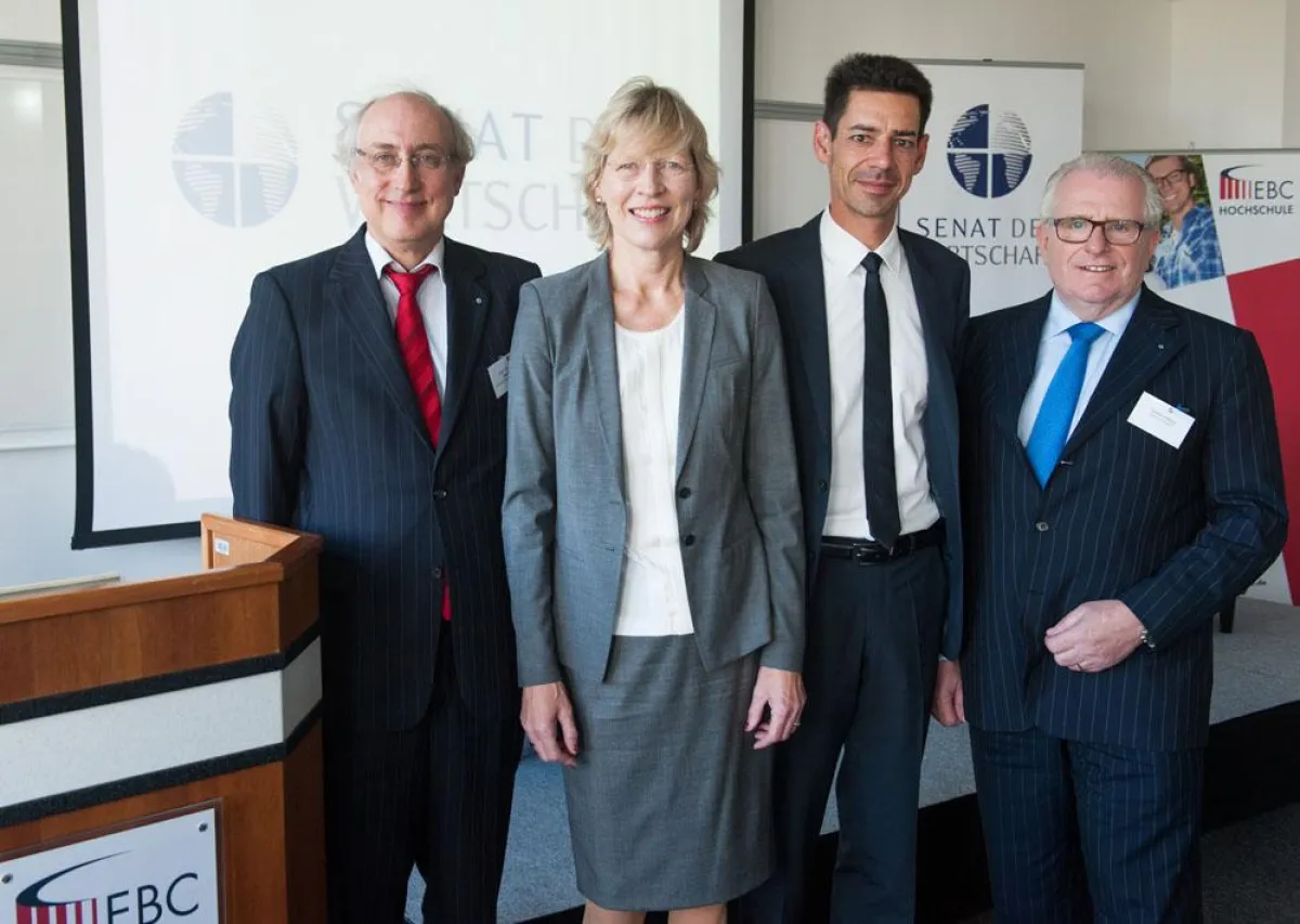 v.l.: Prof. Dr. Norbert Dieckmann, Dr. Dorothee Stapelfeldt, Prof. Dr. Uwe Eisermann, Dieter Härthe
