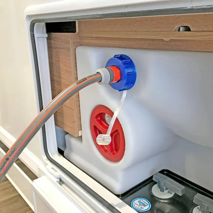 WAFA+ Wassertankadapter an einem Weinsberg montiert