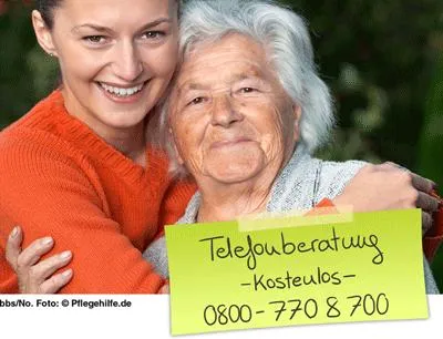Bild: Neue kostenfreie Service-Rufnummer zum Thema Pflegehilfe