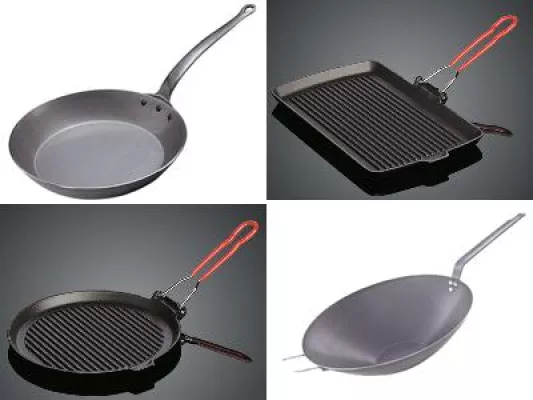 Bild: Die Unterschiede bei Stahl- und Eisenpfannen
