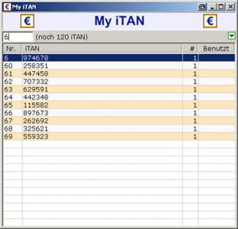 My iTAN, die TAN-Listen-Verwaltung für PC und Handy von Coss consulting & sale support.