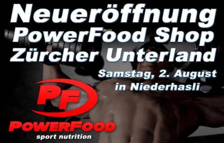 Bild: Neuer PowerFood Shop für Kreatin und Protein im Zürcher Unterland eröffnet