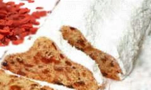 Goji-Christstollen: Fruchtige Abwechslung beim Vorweihnachtsschmaus Bild: Goji-Christstollen: Fruchtige Abwechslung beim Vorweihnachtsschmaus
