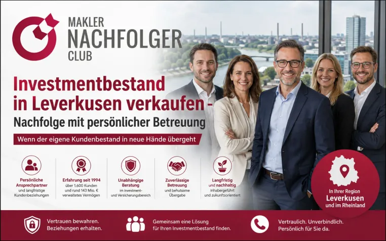 Nachhaltiger Verkauf von Investmentbeständen in Leverkusen Bild: Nachhaltiger Verkauf von Investmentbeständen in Leverkusen