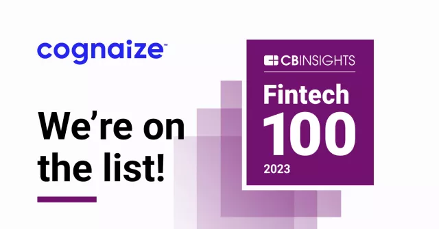 Bild: KI-Start-Up Cognaize aus Frankfurt auf der CB Insights’ Fintech 100 Liste für 2023