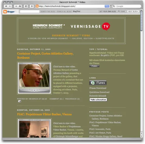 Bild: Heinrich Schmidt * startet Video-Podcast zum Thema Kunst via iTunes