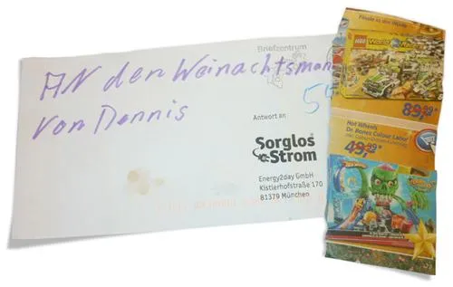 SorglosStrom mit dem Weihnachtsmann verwechselt:? Der Wunschzettel von Dennis aus Rostock Bild: SorglosStrom mit dem Weihnachtsmann verwechselt:? Der Wunschzettel von Dennis aus Rostock