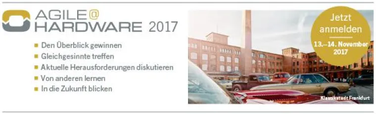 Agile Entwicklung physischer Produkte: Erste Konferenz „AGILE@HARDWARE" Bild: Agile Entwicklung physischer Produkte: Erste Konferenz „AGILE@HARDWARE"