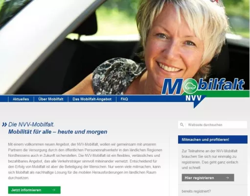 Privatfahrten als Teil des öffentlichen Nahverkehrs - BLVI unterstützt Pilotprojekt „NVV-Mobilfalt“ Bild: Privatfahrten als Teil des öffentlichen Nahverkehrs - BLVI unterstützt Pilotprojekt „NVV-Mobilfalt“