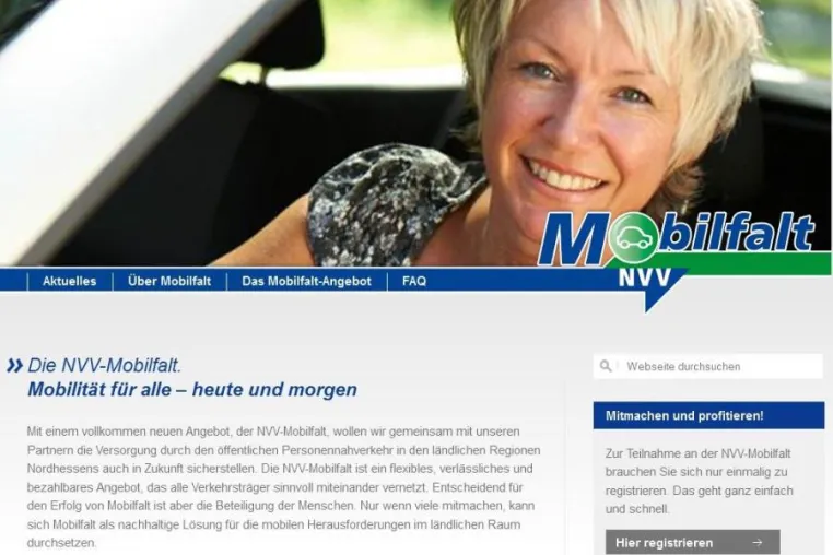 Privatfahrten als Teil des öffentlichen Nahverkehrs - BLVI unterstützt Pilotprojekt „NVV-Mobilfalt“ Bild: Privatfahrten als Teil des öffentlichen Nahverkehrs - BLVI unterstützt Pilotprojekt „NVV-Mobilfalt“