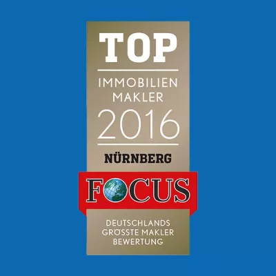 Immopartner von Focus als Top Makler in Nürnberg ausgezeichnet Bild: Immopartner von Focus als Top Makler in Nürnberg ausgezeichnet