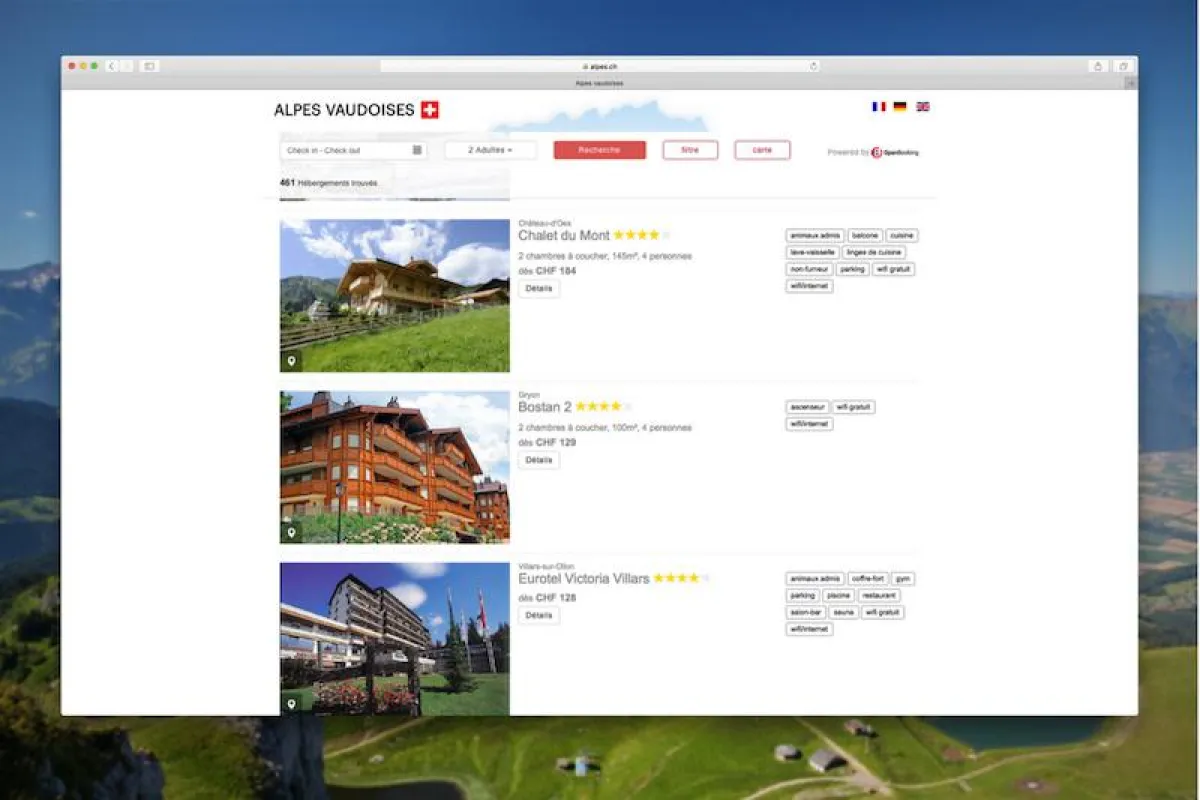 OpenBooking in den Alpes vaudoises