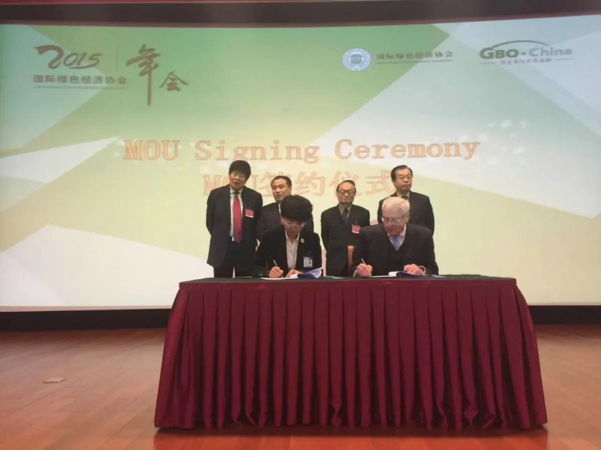 GGTF Berlin and China International Green Economy Association sign MOU 29.01.2015 Beijing